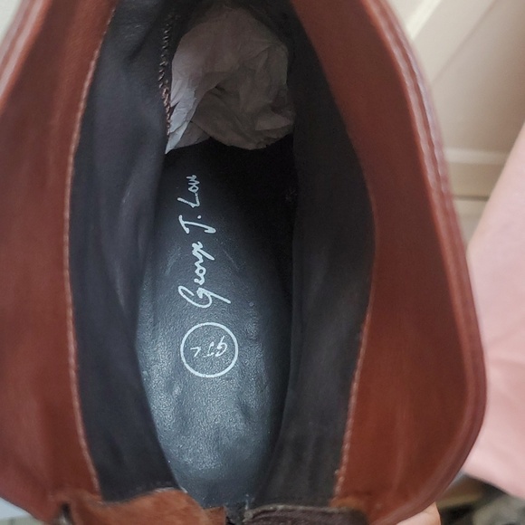 George J Love Leather Ankle Booties Size 38 - Picture 9 of 10